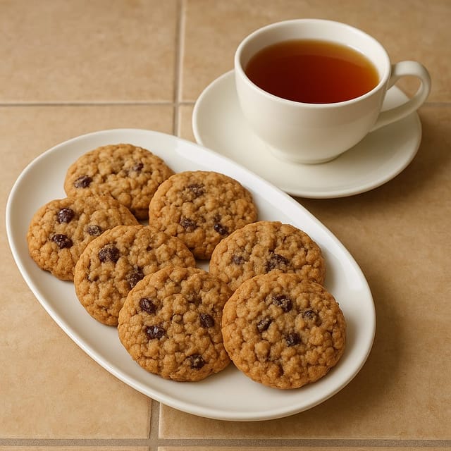 English Oat and Raisin Cookies